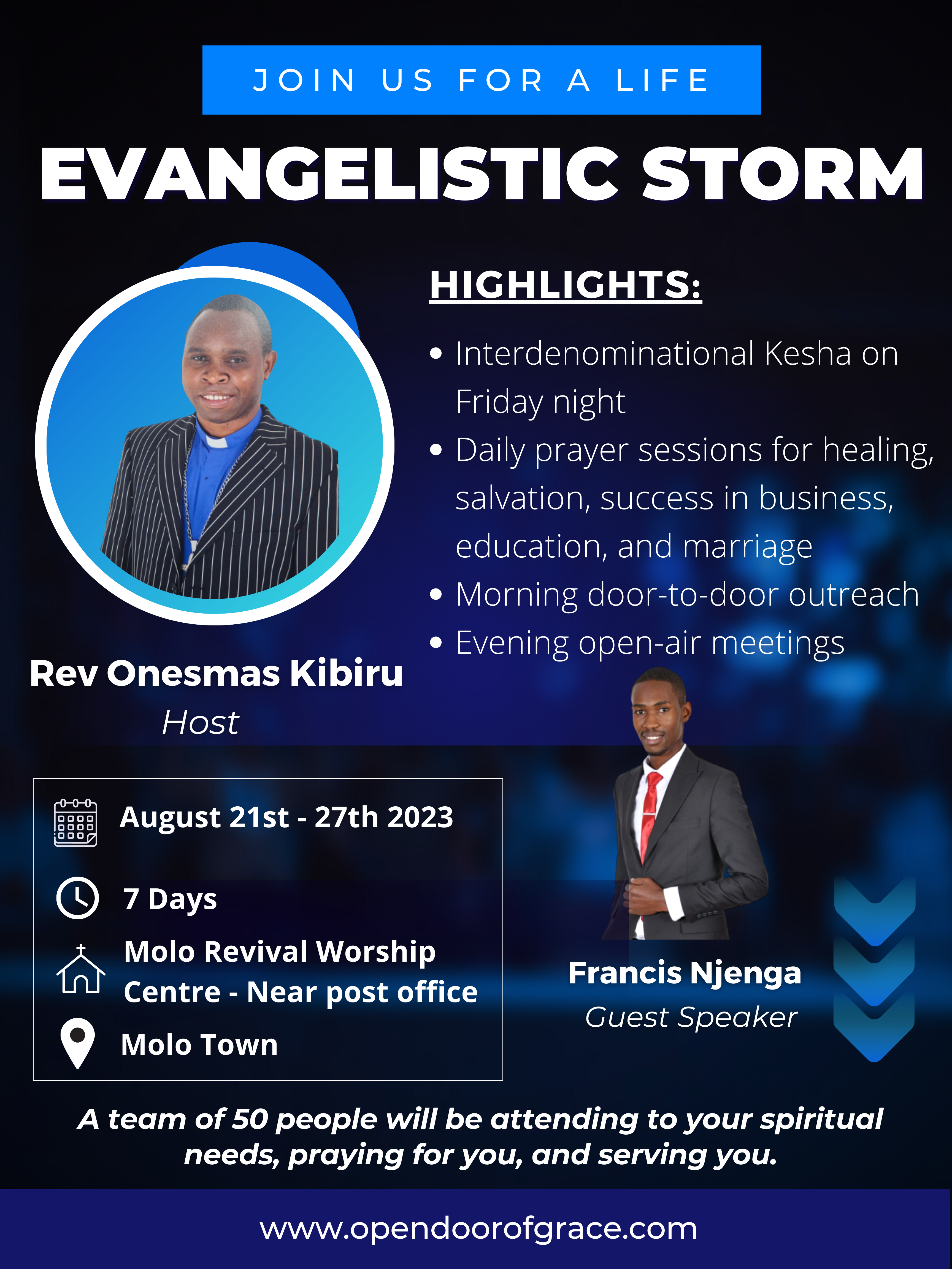 Join us for a life changing evangelistic storm