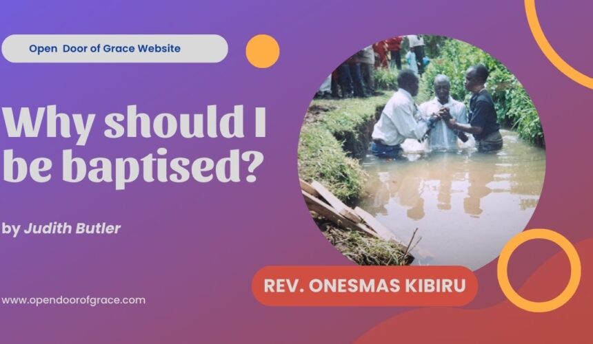 Why should I be baptised?